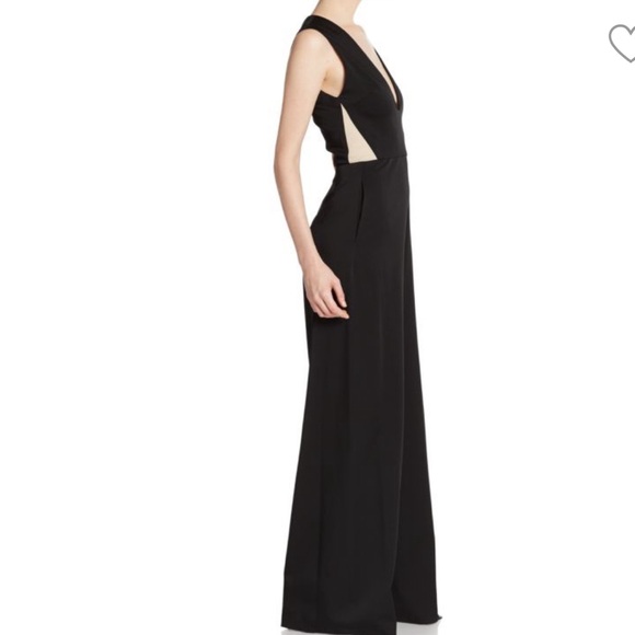 Alice and Olivia Londyn Sheer Panel Wide Leg Jumpsuit Size 6 Like new condition - Picture 2 of 11